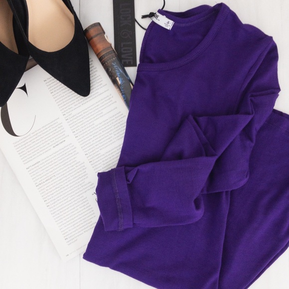 Lock & Love Dresses & Skirts - Lock & Love • Deep Purple Knit Dress